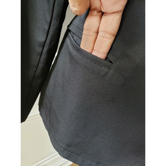 SHEIN Blazer Jacket Women Small Black White Houndstooth Double Breasted 4 Button - Picture 11 of 13